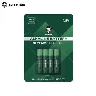باتری نیم قلمی گرین لاین ALKALINE AAA بسته 4 عددی